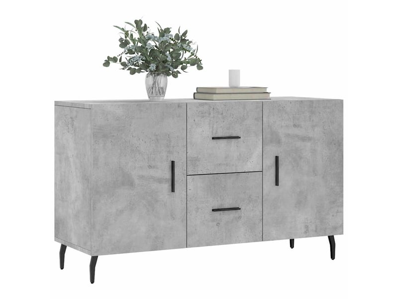  Buffet - bahut - meuble de rangement gris béton 100x36x60 cm bois d'ingénierie  - Conforama C