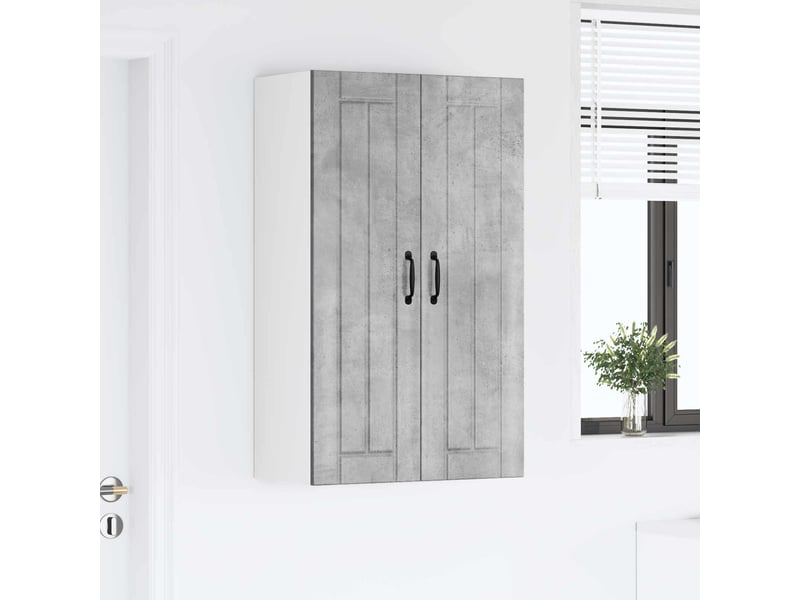  Meuble mural de cuisine, armoire de cuisine gris béton 60x31x100cm shl1153  - Conforama D