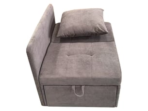 Lit banquette 70x140 cm coloris gris