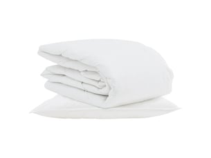 Duvet d'été simple avec oreiller 2 pcs - couette blanc plume de canard