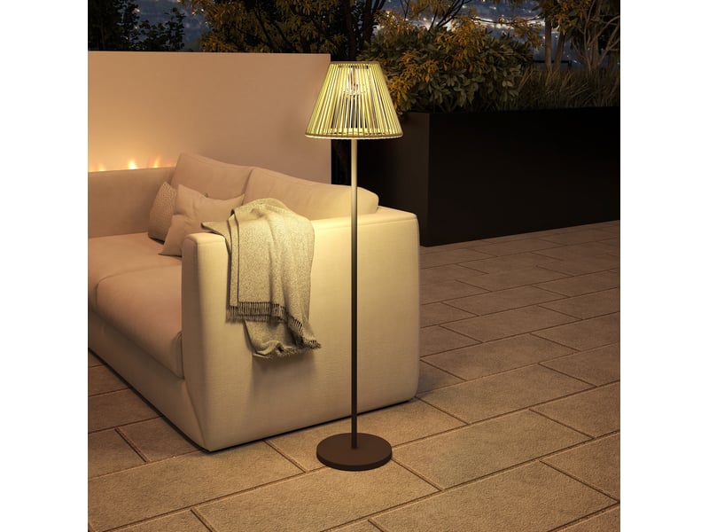  Lampe solaire d'extérieur 33x135 cm à capteur lumineux métal gris  - Conforama B