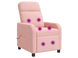 Fauteuil relax manuel VIDAXL Tissu rose
