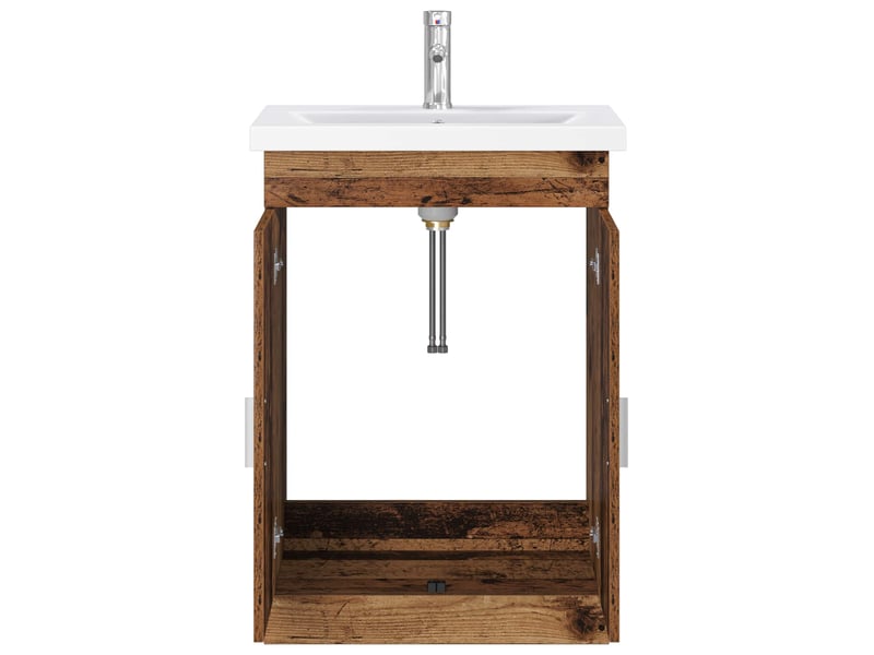  Ensemble de mobilier de salle de bain bois ancien shl4455  - Conforama C