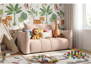 Canapé américain flo, avec fonction couchage, pour enfants, poso, rose clair (52)