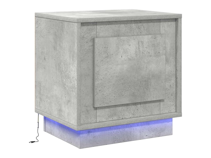  Table de chevet - cabinet de chevet - table de nuit gris béton 44 x 34,5 x 45 cm  - Conforama A