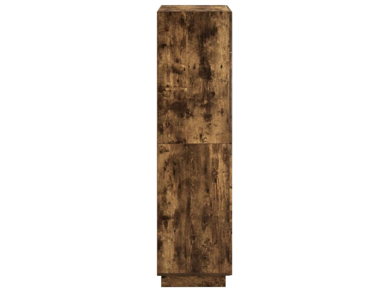  Buffet haut, buffet de rangement chêne fumé 79x41x151 cm bois d'ingénierie  - Conforama E