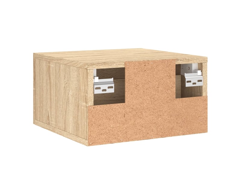  Table de chevet chanmbre, table d'appoint murale chêne sonoma 35x35x20 cm shl4538  - Conforama E
