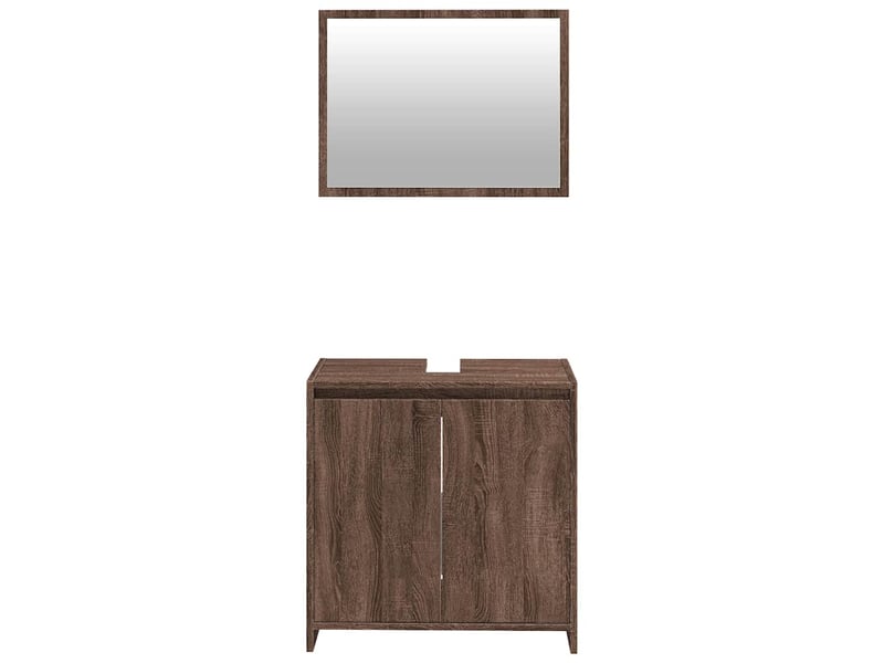  Ensemble de meubles de salle de bain 2 pcs chêne marron  - Conforama E
