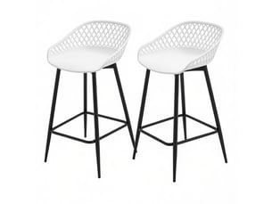 tabouret de bar <strong>HAUSS SPOLE</strong> - blanc hauteur d'assise 64.5 cm vendu Par paire