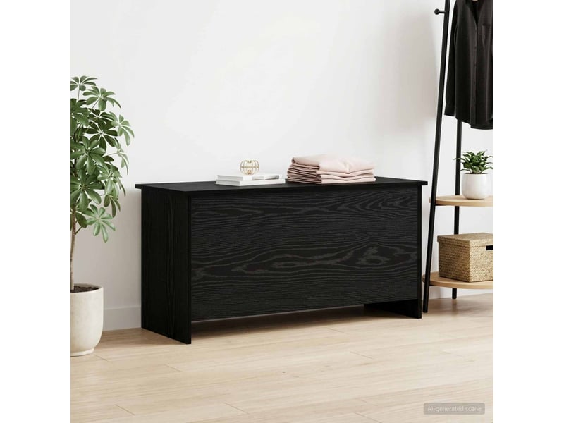 Coffre de rangement avec stockage chêne noir 100x40x50 cm - Conforama D