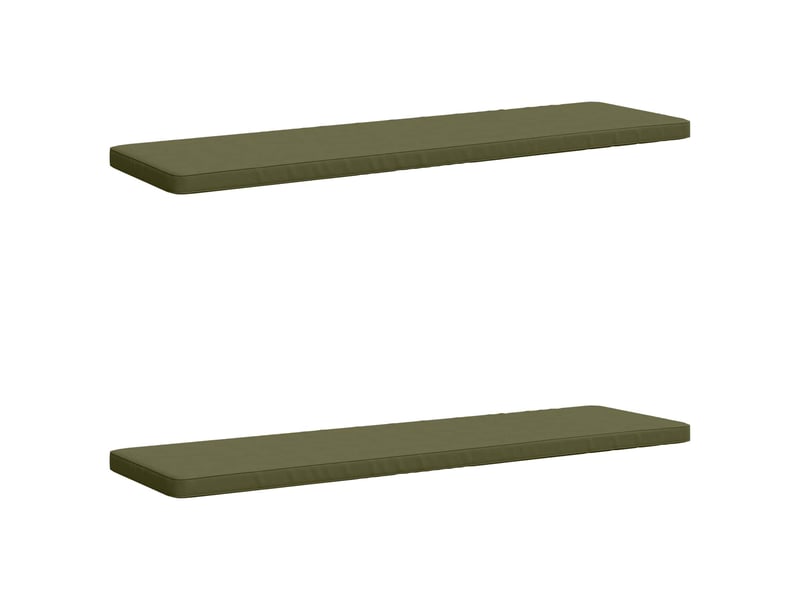  Lot de 2 coussins de banc, coussins d'assise vught 100 % polyester vert olive cf58239  - Conforama A