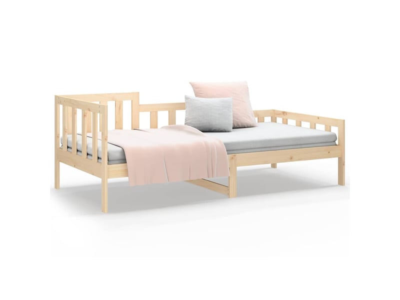  Lit simple- lit adulte -  lit de jour sans matelas 80x200 cm bois de pin massif  - Conforama D