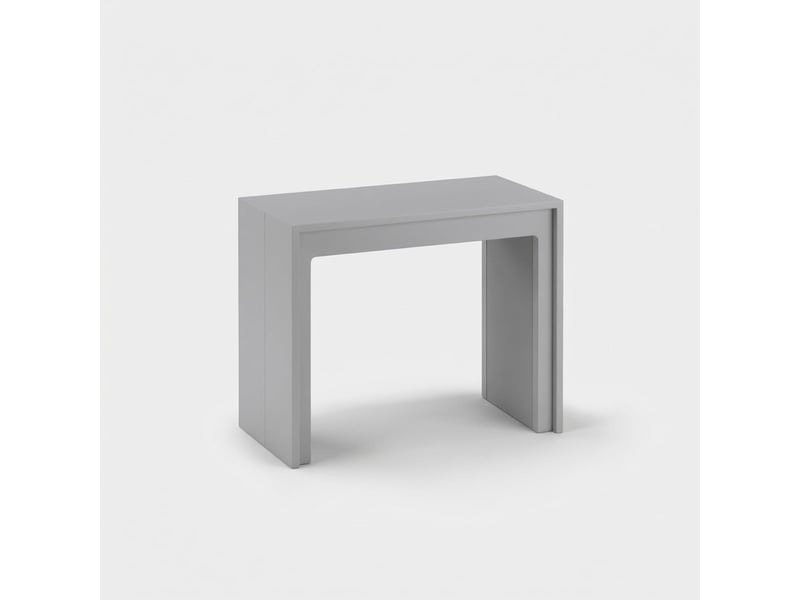 Console extensible gain de place en mdf anti-rayures, made in italy, nivara - gris  - Conforama A