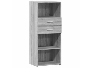 Buffet haut - bahut - meuble de rangement sonoma gris 50x42,5x124 cm bois d'ingénierie