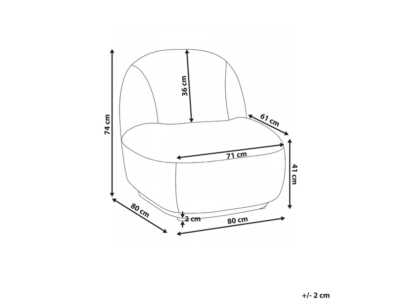 Fauteuil lovberg tissu blanc cassé  - Conforama C