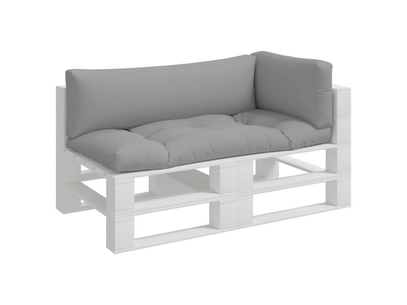  Lot de 3 coussins de palette, coussins de canapé gris tissu cf59675  - Conforama C