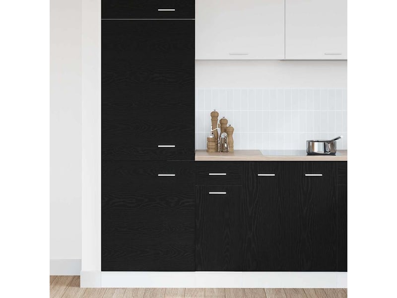  Meuble de rangement cuisine, armoire suspendue chêne noir 30x46x81,5cm  - Conforama D