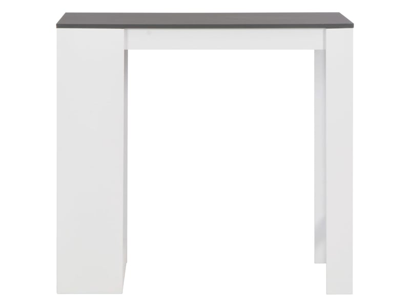  Table de bar table haute de cuisine avec étagère blanc 110x50x103 cm  - Conforama B