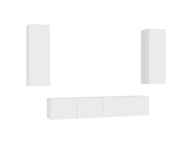  Ensemble de meubles tv 4 pcs blanc bois d'ingénierie shl93521  - Conforama A