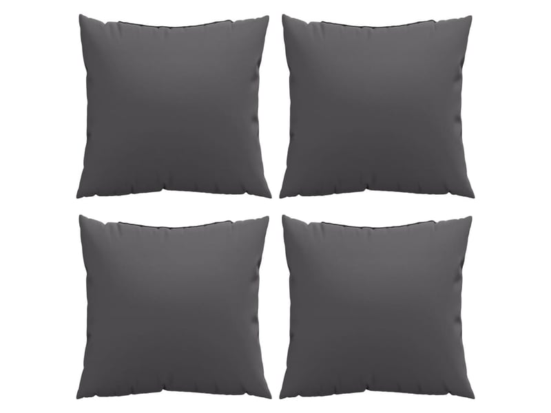  Lot de 4 coussins de canapé, coussins décoratifs anthracite 50x50 cm tissu cf59230  - Conforama D