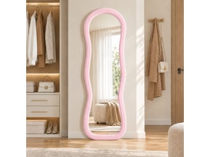 Miroir rectangulaire à poser coloris rose <strong>NAHILIMI</strong> <strong></strong> - 50 cm x 50 cm