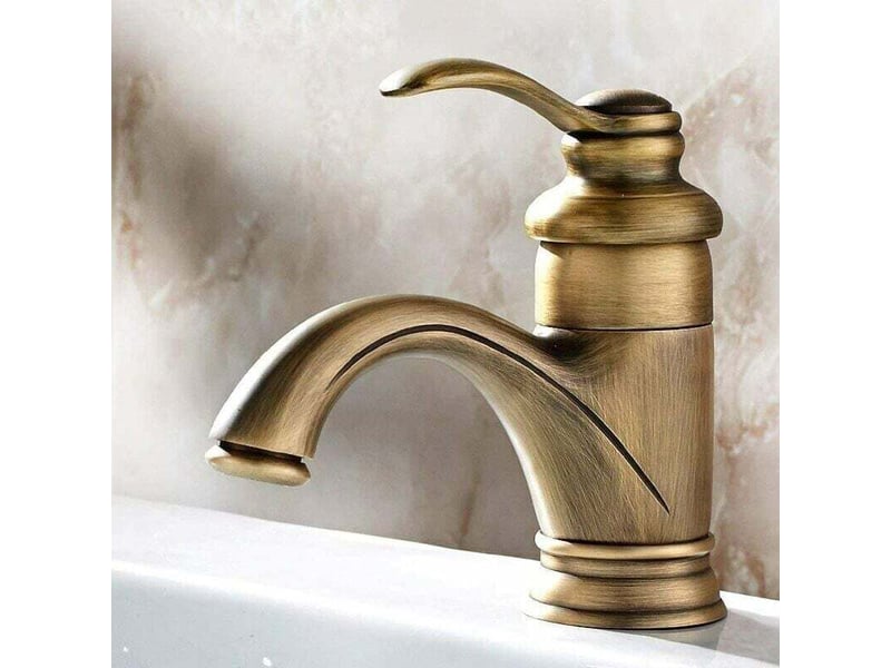  Robinet vintage , mitigeur eau chaudefroide, finition antique, pour lavabobalconbar.  - Conforama A