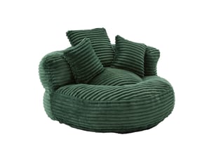 Fauteuil fixe <strong></strong> Velours côtelé vert