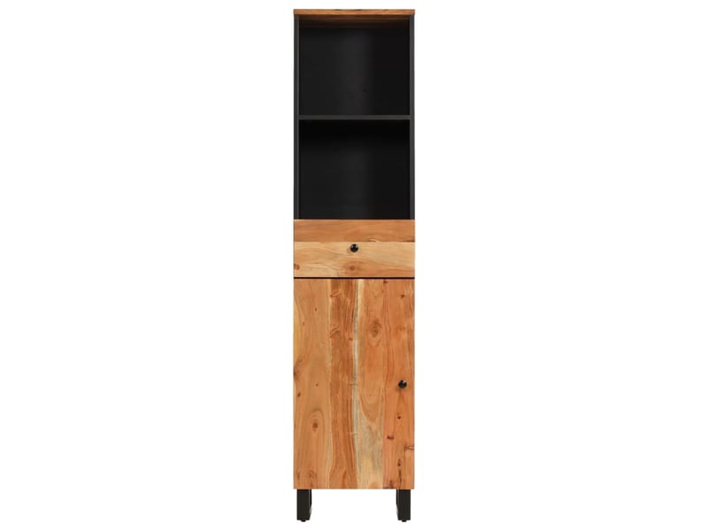 Armoire de salle de bain, cabinet de salle de bain 38x33x160 cm bois massif d'acacia cf65001 - Conforama D