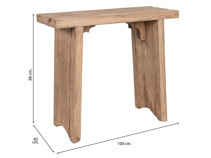  Meuble d'entrée en bois marron 100x40x88 cm h  - Conforama C