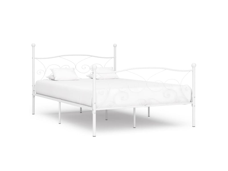  Lit double - lit adulte - cadre de lit sans matelas avec sommier à lattes métal 120x200cm  - Conforama B