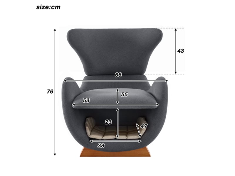  Canapé-lounge baleine design – idéal chat et petit chien, tissu anti-griffes, canapé individuel pour salon  - Conforama C