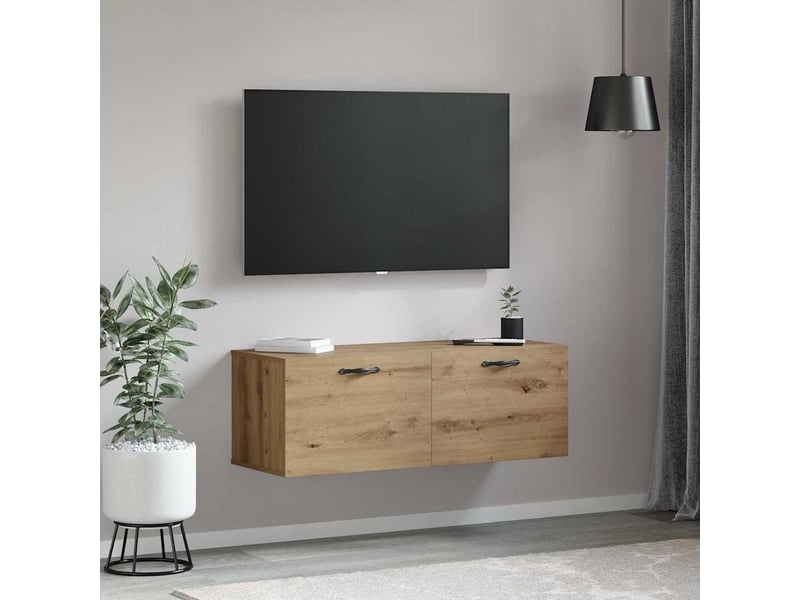  Armoire murale salon, meuble de rangement 100 x 36,5 x 35 cm bois d'ingénierie shl3299  - Conforama D