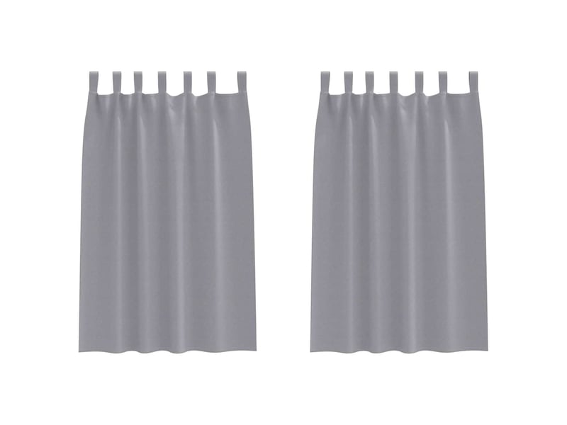 Lot de 2 rideaux occultants, rideaux black-out avec anneaux gris clair 175 x 140 cm cf44638 - Conforama A