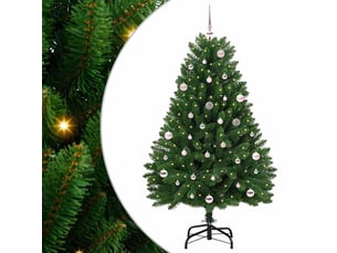 Sapin de noël, arbre de noël artificiel 150 cm 150 led blanc chaud vert shl3704