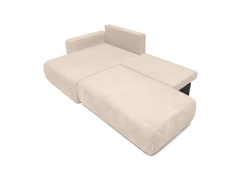  Alya - canapé d'angle max fixe et convertible 5 places en velours côtelé  - Conforama C