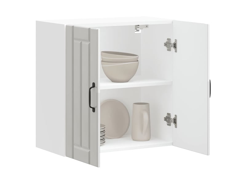 Armoire murale de cuisine lucca blanc brillant bois ingénierie shl3779 - Conforama B