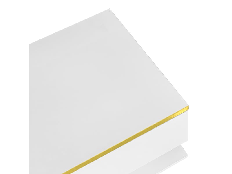  Table basse led 16 couleurs avec rangement pour salon 90×50×32,5 cm en panneaux de particules blanc  - Conforama D
