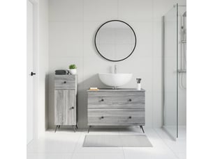 Ensemble de 2 meubles de salle de bain breda sonoma gris cf63103