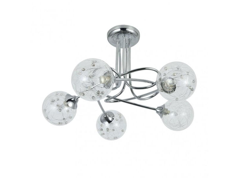  Fabrilamp rio de janeiro, lampe, moderne, 5 x g9, chromé, 29 x 42 x 42 cm 154155020 - Conforama A