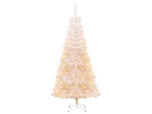 Sapin de noël - arbre de noël artificiel pointes iridescentes blanc 240 cm pvc