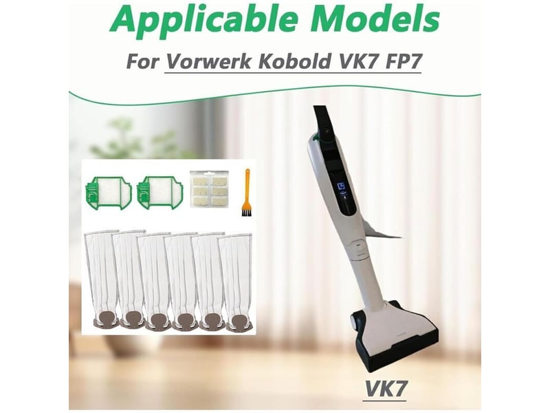  Enowelir lot de 10 kits accessoires aspirateur avec 6 sacs à poussière 2 filtres hepa 1 tablette parfumée et 1 brosse de nettoyage  - Conforama B