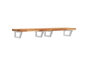 Étagère de vasque | étagère murale acier et bois massif d'acacia shl4754
