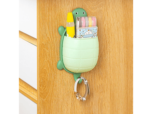 Lot de 3 porte-brosses à dents en forme de tortue mignonne, organisateur de rangement mural pour salle de bain