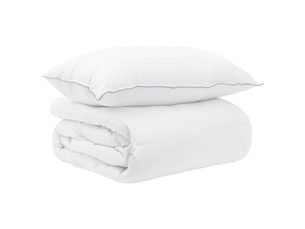 Ensemble de duvet 2 pcs - couette 135 x 200 cm hiver bambou blanc