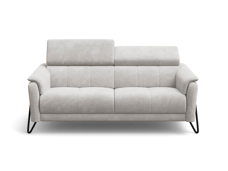  Canapé 3 places roden, tissu velours crème RODEN - Conforama C