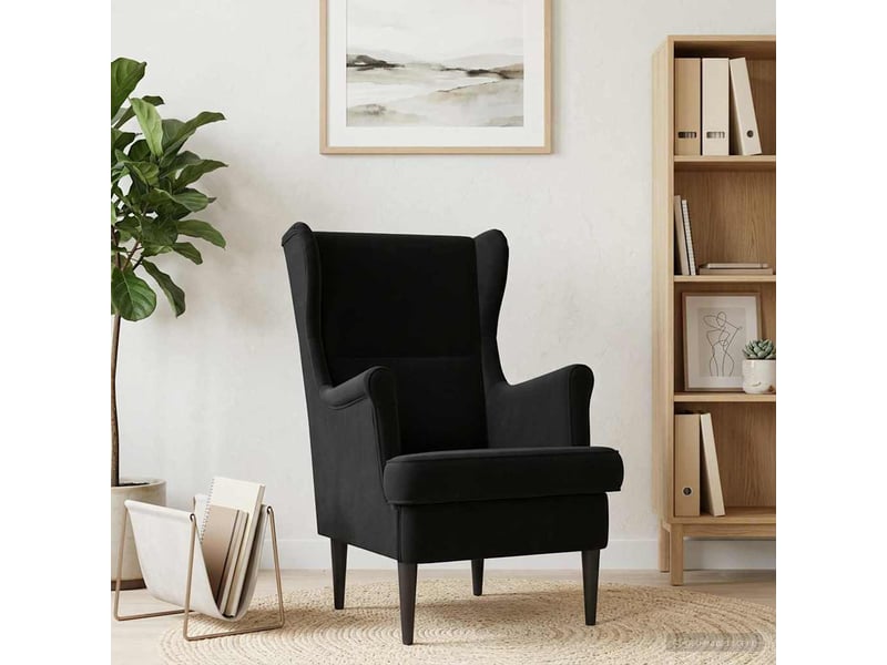  Vidaxl fauteuil noir velours  - Conforama B