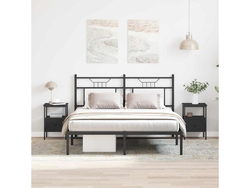 Table de chevet - cabinet de chevet - table de nuit 2 pc chêne noir 34 x 36 x 50 cm - Conforama B