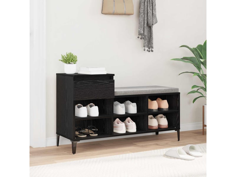  Banc à chaussures, meuble à chaussures 102x36x60 cm bois d'ingénierie shl7920  - Conforama D