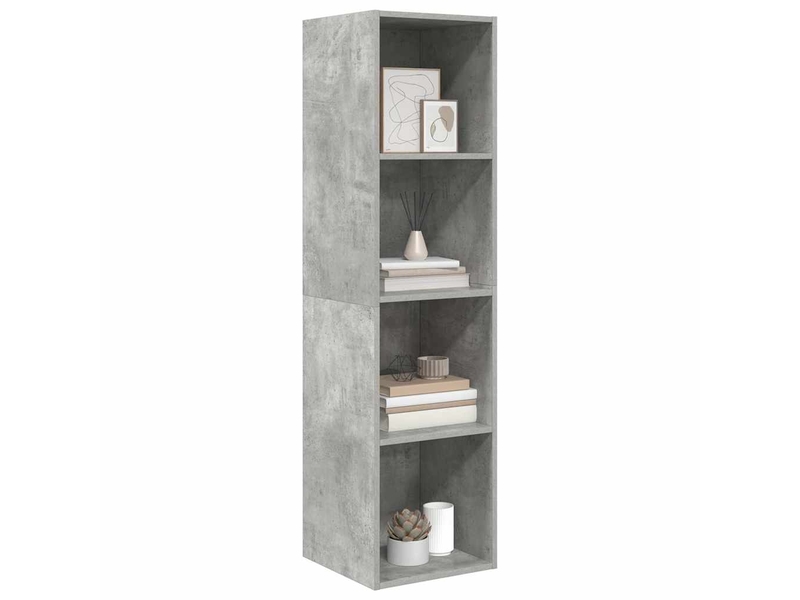 Meuble tv - banc tv - meuble de rangement mural gris béton 37x37x142,5 cm bois d’ingénierie  - Conforama C