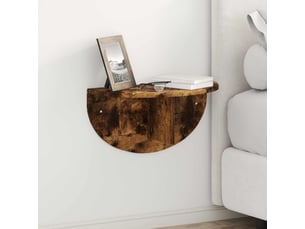 Étagère flottante, étagère suspendue montage mural chêne fumé 48 x 24 x 24 cm cf42490